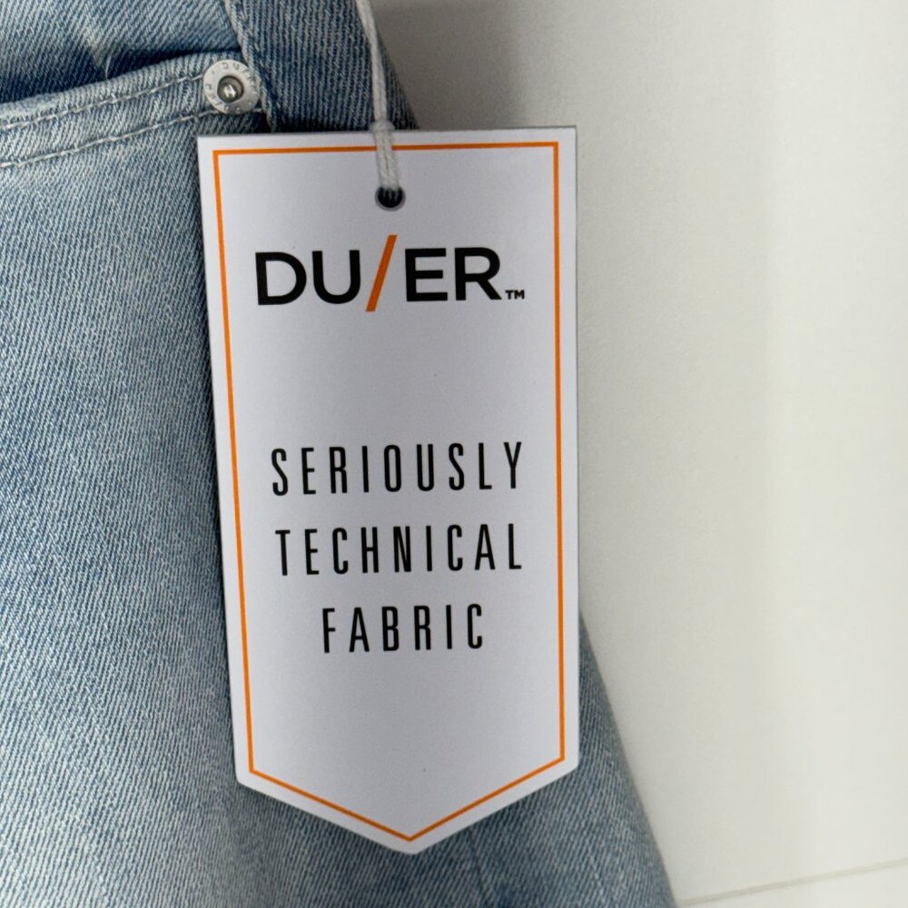 NWT DU/ER High Rise Denim Short in Light Bleach - Picture 4 of 7